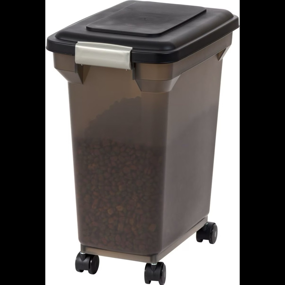 ◾️IRIS USA 22lb WeatherProof Airtight Pet Food Storage Container-Smoke🟫